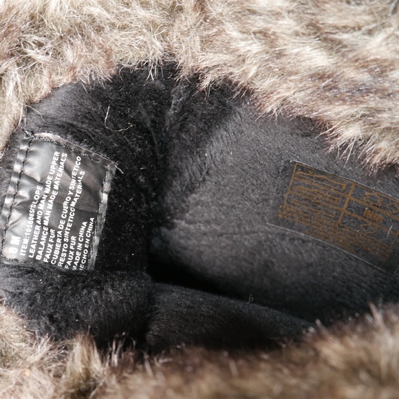 Khombu Black Faux Fur Winter Boots Size 8 - Picture 7 of 7